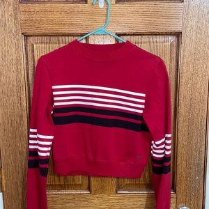 Beautiful cropped and striped hollister long sleeve sweater